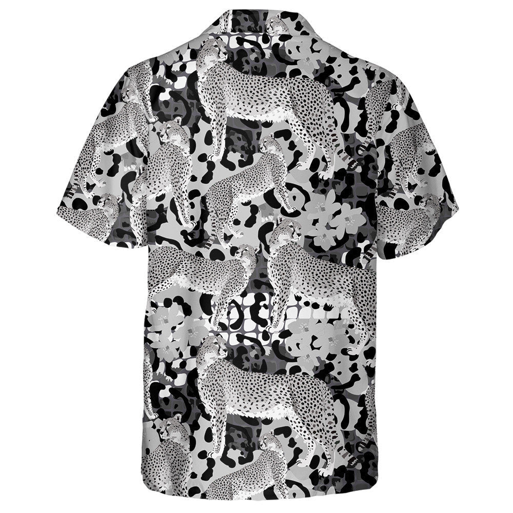 Cheetah Jaguar And Leopard Spots Flower Hawaiian Shirt, Hawaiian For Gift