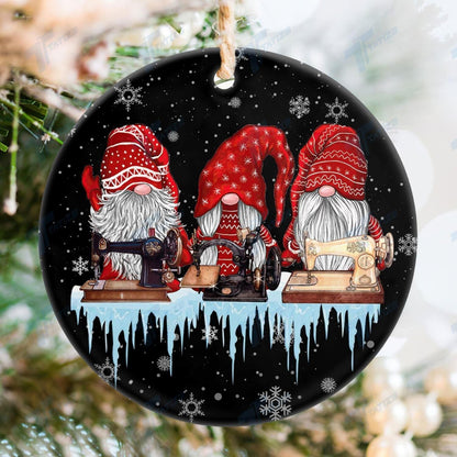Christmas Sewing Gnome Ornament, Christmas Gift, Christmas Decoration