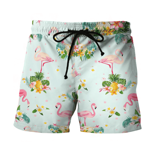 Lovely Flamingo In Tropical Forest Blue Theme Hawaiian Shirt, Hawaiian Shirt Gift, Christmas Gift