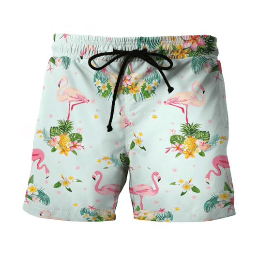 Lovely Flamingo In Tropical Forest Blue Theme Hawaiian Shirt, Hawaiian Shirt Gift, Christmas Gift