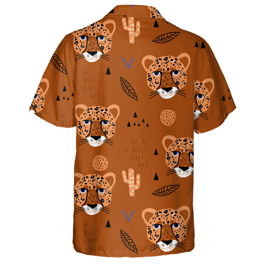 African Leopards Background In Green And Yellow Hawaiian Shirt, Hawaiian Shirt Gift, Christmas Gift