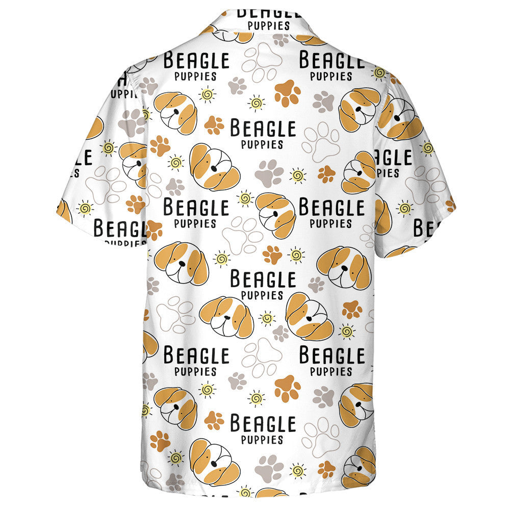 Hand Drawn Face Of Beagle Dog Hawaiian Shirt, Hawaiian For Gift