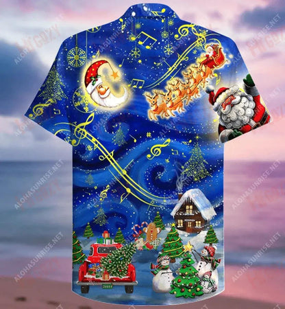 Christmas Sky Short Hawaiian Shirt Hobbies Tropical Shirts Vintage Hawaiian Shirts Funny Hawaiian Shirts, Hawaiian Shirt Gift, Christmas Gift