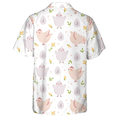 Boho Easter Baby Chicken With Egg And Plant Hawaiian Shirt, Hawaiian Shirt Gift, Christmas Gift
