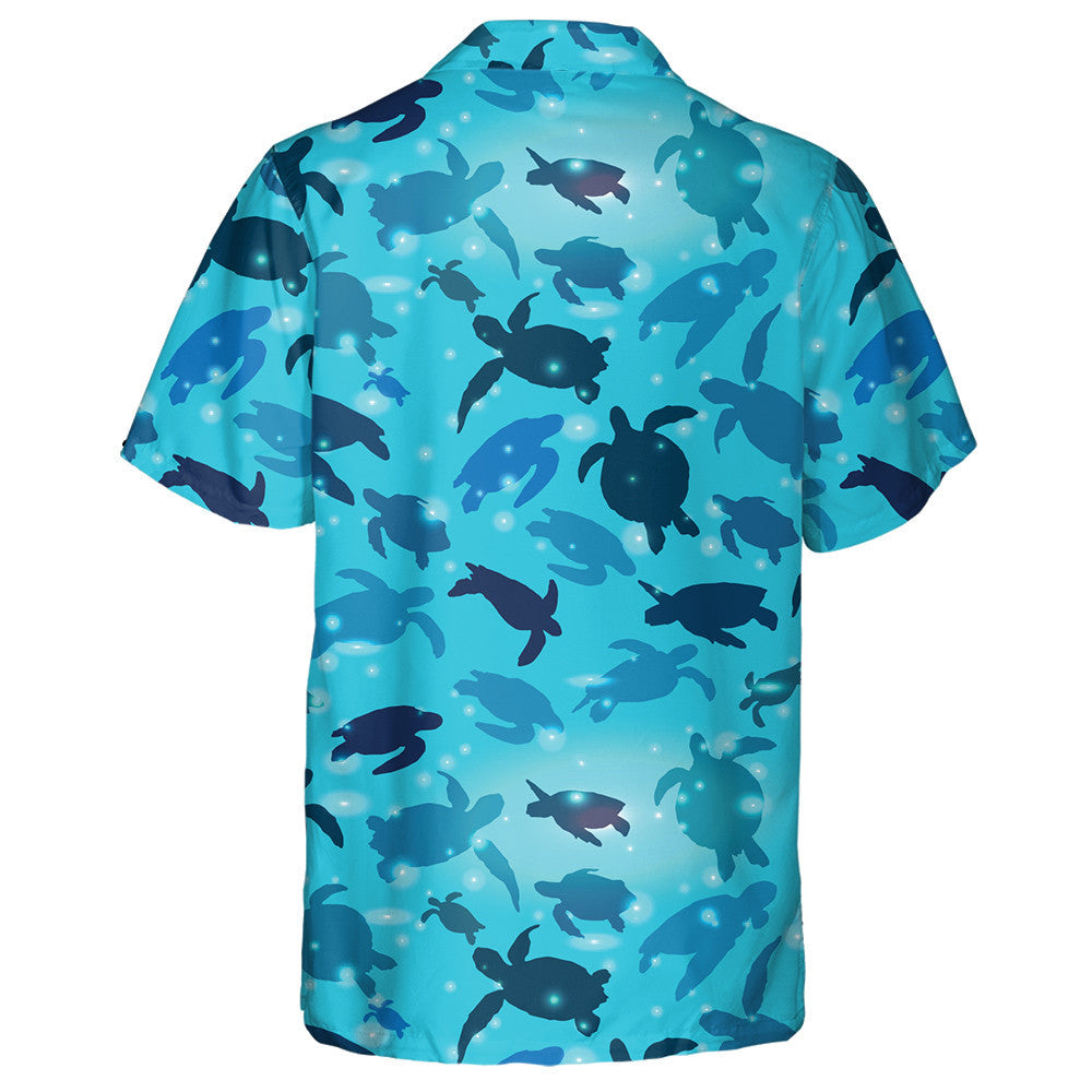 Turtle With Ocean Waves In The Style Boho Hawaiian Shirt, Hawaiian Shirt Gift, Christmas Gift