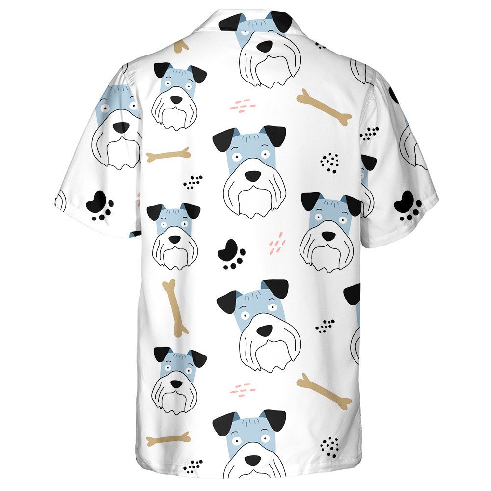 Funny Dog Faces In Cartoon Background Hawaiian Shirt,Hawaiian Shirt Gift, Christmas Gift