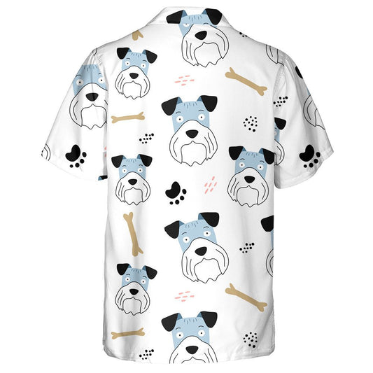 Funny Dog Faces In Cartoon Background Hawaiian Shirt,Hawaiian Shirt Gift, Christmas Gift