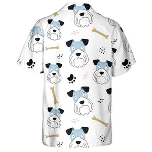 Funny Dog Faces In Cartoon Background Hawaiian Shirt,Hawaiian Shirt Gift, Christmas Gift