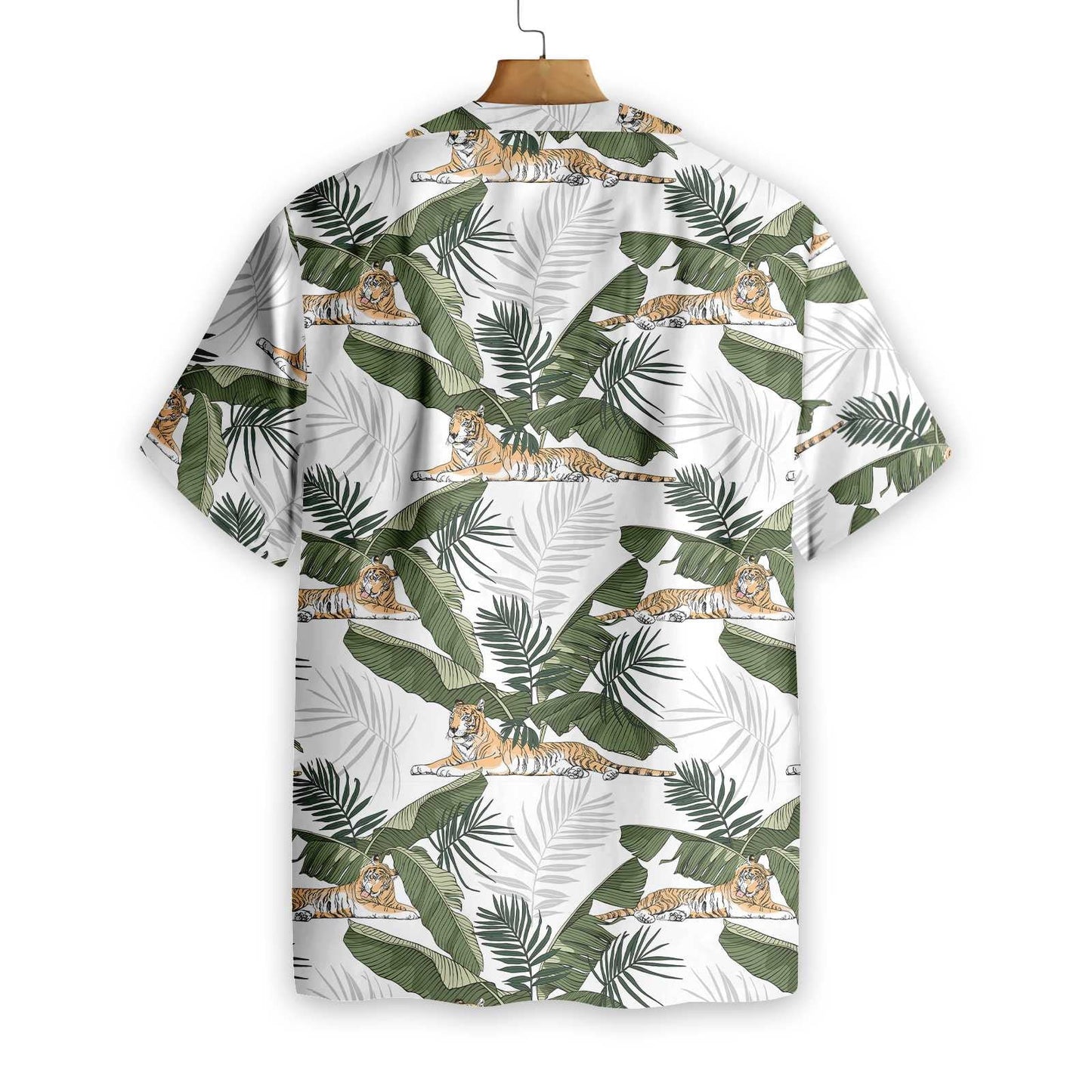 Tropical Tiger King Of Jungle With Banana Leaf Hawaiian Shirt, Hawaiian Shirt Gift, Christmas Gift