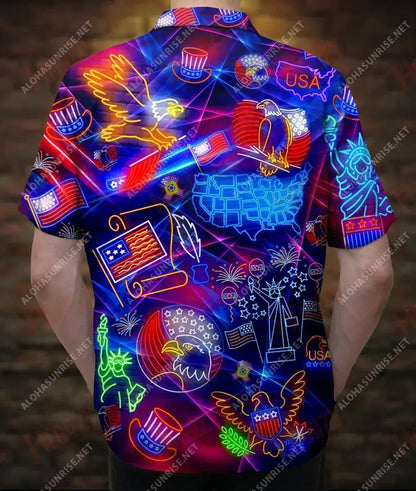 Happy 4 Of July Independence Day Unisex Short Sleeve Shirt Hobbies Hawaiian T Shirts Tactical Hawaiian Shirt Hawaiian Shirt Pattern, Hawaiian Shirt Gift, Christmas Gift