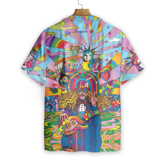 Enjoy The Little Things Hippie Tropical Background Design Hawaiian Shirt, Hawaiian Shirt Gift, Christmas Gift