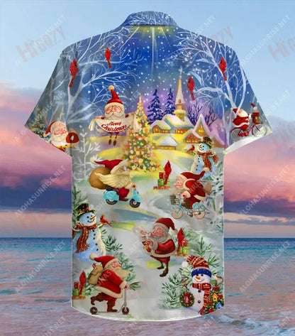 Stay Cool Santa Claus Christmas Short Hawaiian Shirt Hobbies Hawaiian T Shirts Custom Hawaiian Shirts Hawaiian Shirts For Women, Hawaiian Shirt Gift, Christmas Gift