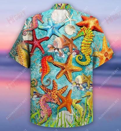 Every Seashell Has A Story Unisex Hawaiian Shirt Summer Short Sleeve Tactical Hawaiian Shirt Funny Hawaiian Shirtt, Hawaiian Shirt Gift, Christmas Gift