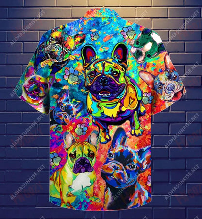 Life Is Better With A French Bulldog Short Hawaiian Shirt Vacation Hawaiian T Shirts Tropical Shirts For Men Hawaiian Shirts For Men, Hawaiian Shirt Gift, Christmas Gift