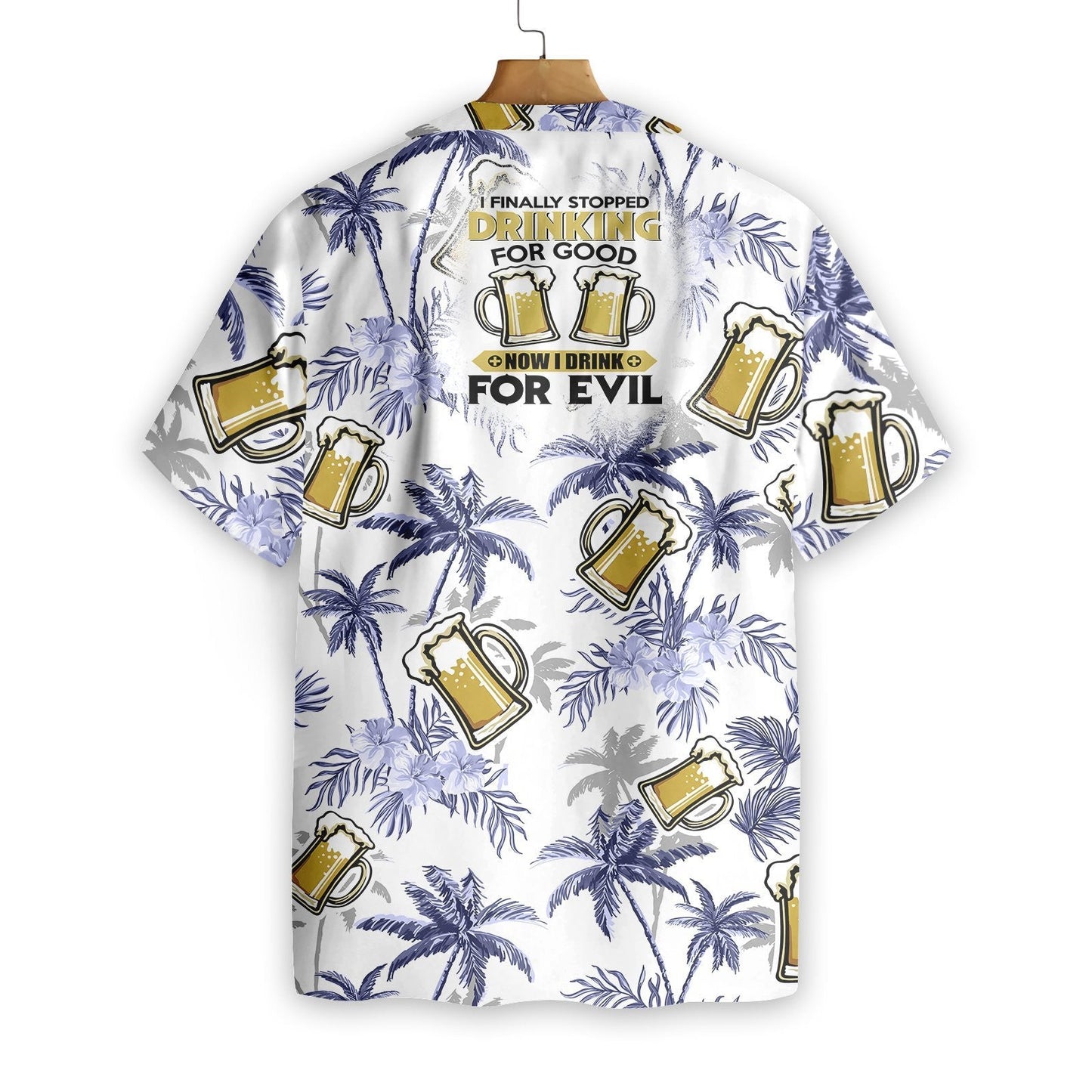 Beer Coconut Tree V1 On White Background Pattern Hawaiian Shirt, Hawaiian Shirt Gift, Christmas Gift