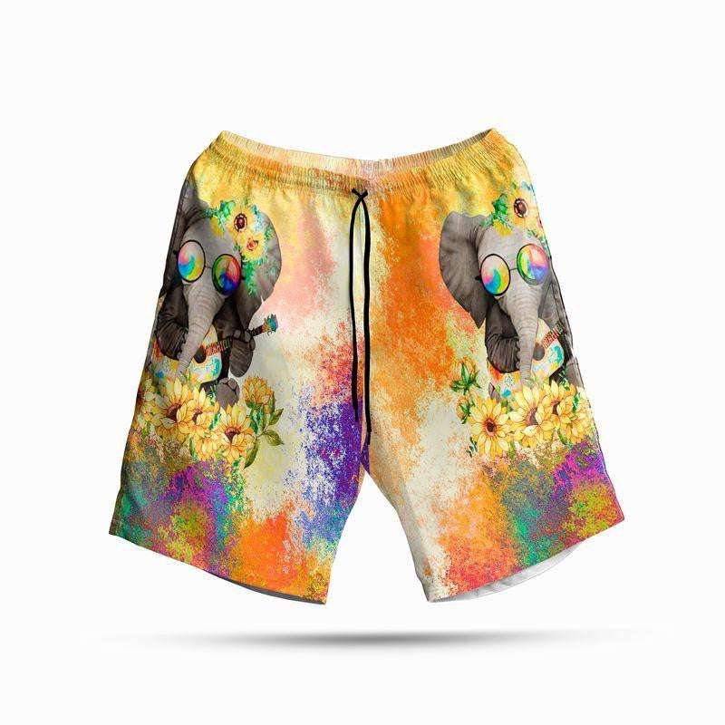 Hippie Elephant With Sunflower Design Hawaiian Shirt, Hawaiian Shirt Gift, Christmas Gift