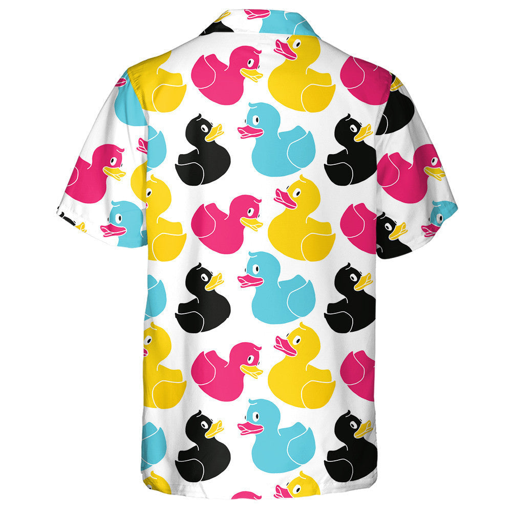 Hand Drawn Cute Duck Toys In White Background Hawaiian Shirt, Hawaiian Shirt Gift, Christmas Gift