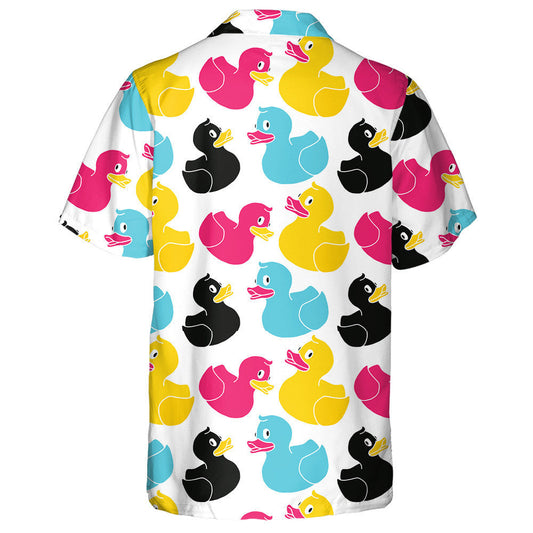 Hand Drawn Cute Duck Toys In White Background Hawaiian Shirt, Hawaiian Shirt Gift, Christmas Gift