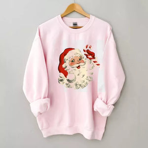 Retro Santa Sweatshirt, Christmas Sweatshirt Cute, Christmas Winter Sweatshirt