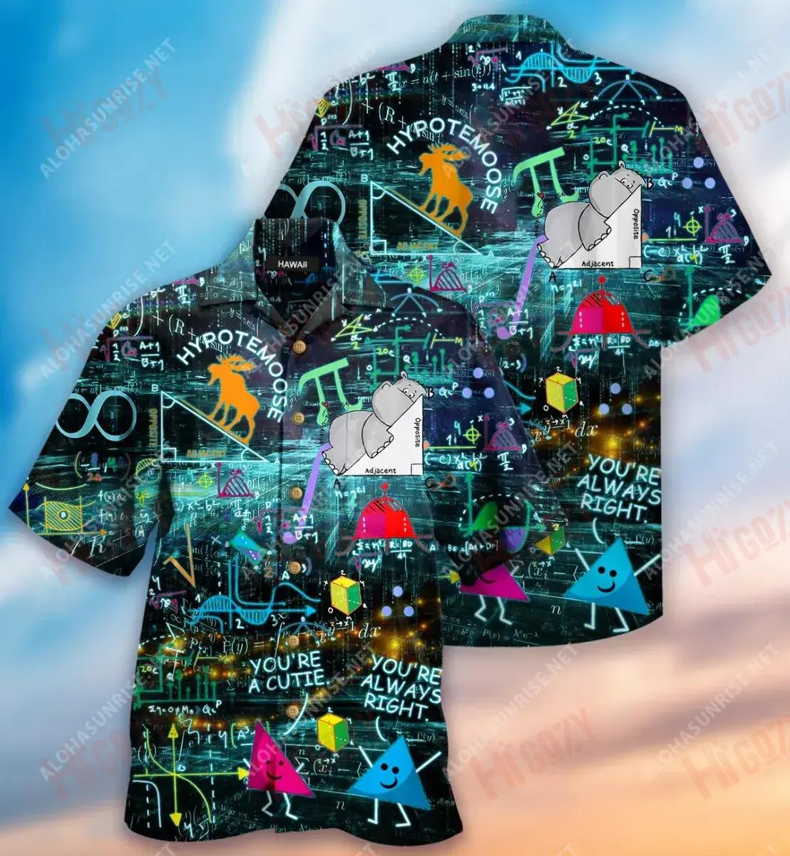 I Love Math It Makes People Cry Hawaiian Shirt Vacation Short Sleeve Custom Hawaiian Shirts Hawaiian Shirts For Women, Hawaiian Shirt Gift, Christmas Gift