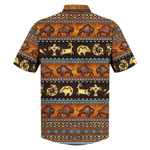 Animals Native American Tribal Art Hawaiian Shirt, Hawaiian For Gift