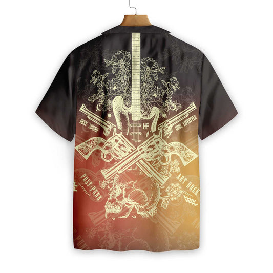 Guitar Rock And Roll Colorful Theme Design Hawaiian Shirt, Hawaiian Shirt Gift, Christmas Gift