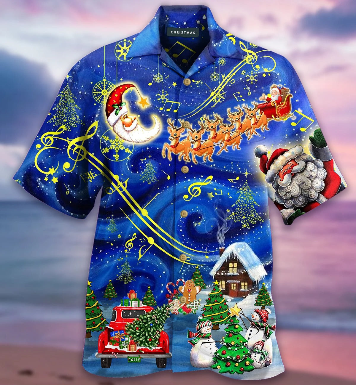 Christmas Sky Hawaiian Shirt â€“ Teasearch3D_Hawaiian Shirt Gift, Christmas Gift