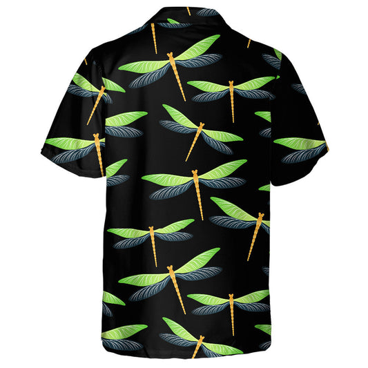Simple Garden Green Dragonflies Watercolor Vintage Style Hawaiian Shirt, Hawaiian Shirt Gift, Christmas Gift