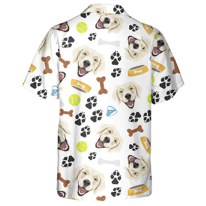 Smiling Dog Golden Retriever With Dog Stuff Hawaiian Shirt, Hawaiian Shirt Gift, Christmas Gift