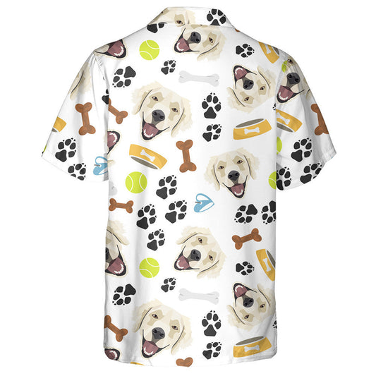 Smiling Dog Golden Retriever With Dog Stuff Hawaiian Shirt, Hawaiian Shirt Gift, Christmas Gift