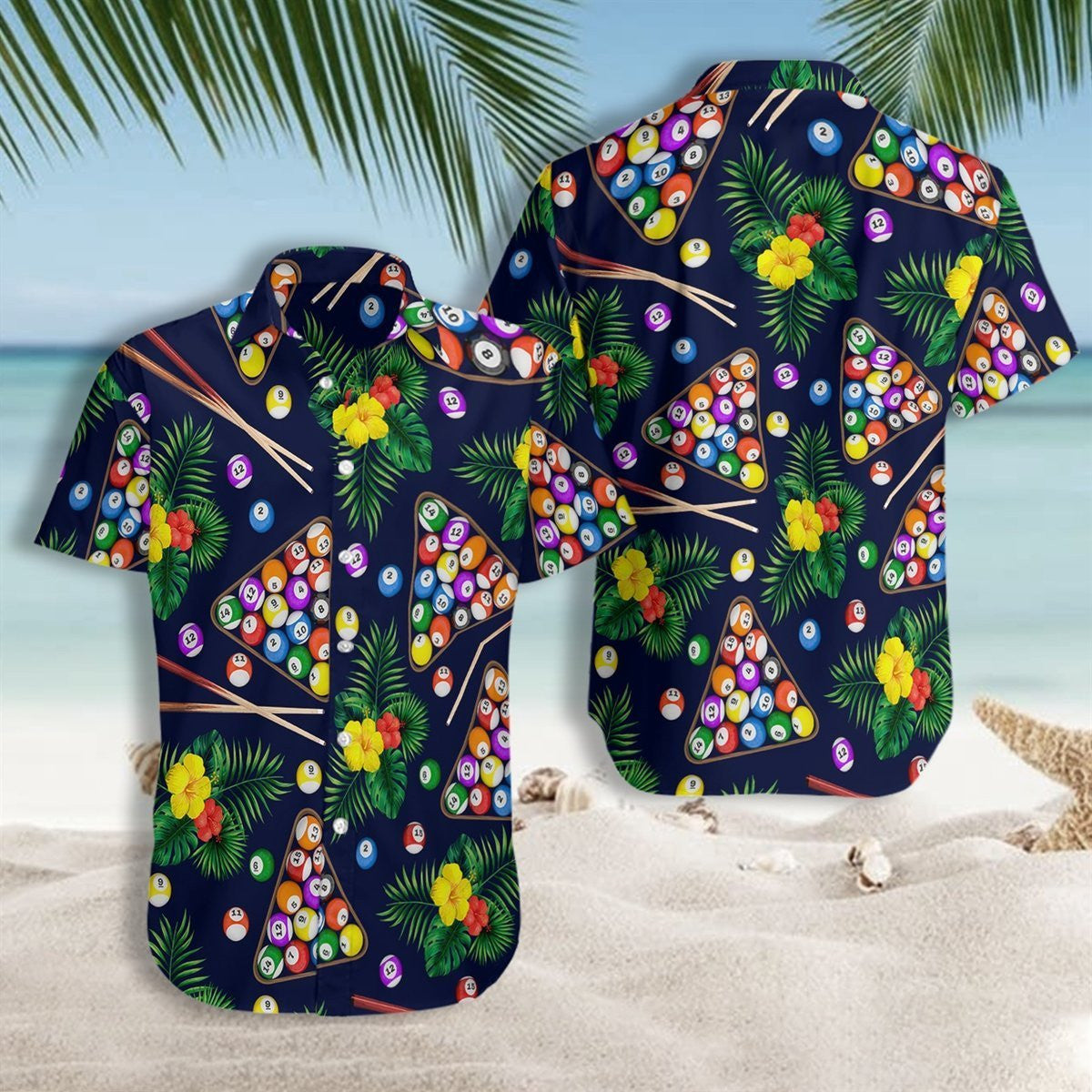 Pool Billiard Seamless Background Design Hawaiian Shirt,Hawaiian Shirt Gift, Christmas Gift