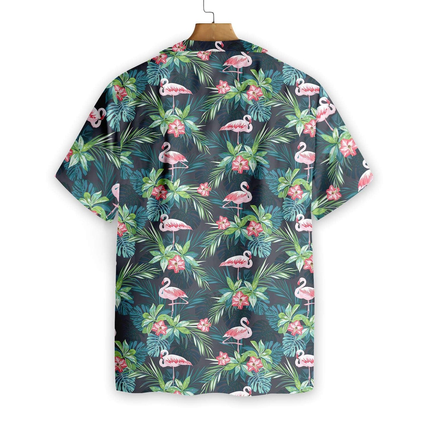 Flamingo In Deep Tropical Forest Hawaiian Shirt, Hawaiian Shirt Gift, Christmas Gift
