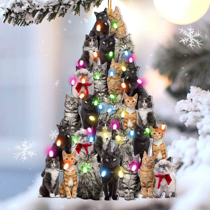 Cat Lovely Tree Gift For Cat Lover Gift For Cat Mom Ornament,Christmas Gift,Christmas Decoration