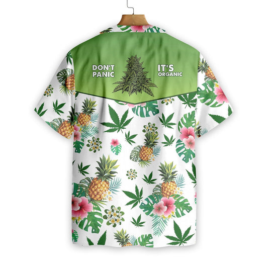 Canabis On White Skin Pattern Hawaiian Shirt, Hawaiian Shirt Gift, Christmas Gift