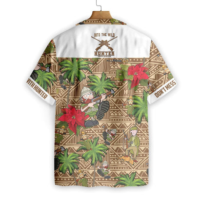 Don't Mess With Hunter Browm Tribal Pattern Hawaiian Shirt, Hawaiian Shirt Gift, Christmas Gift