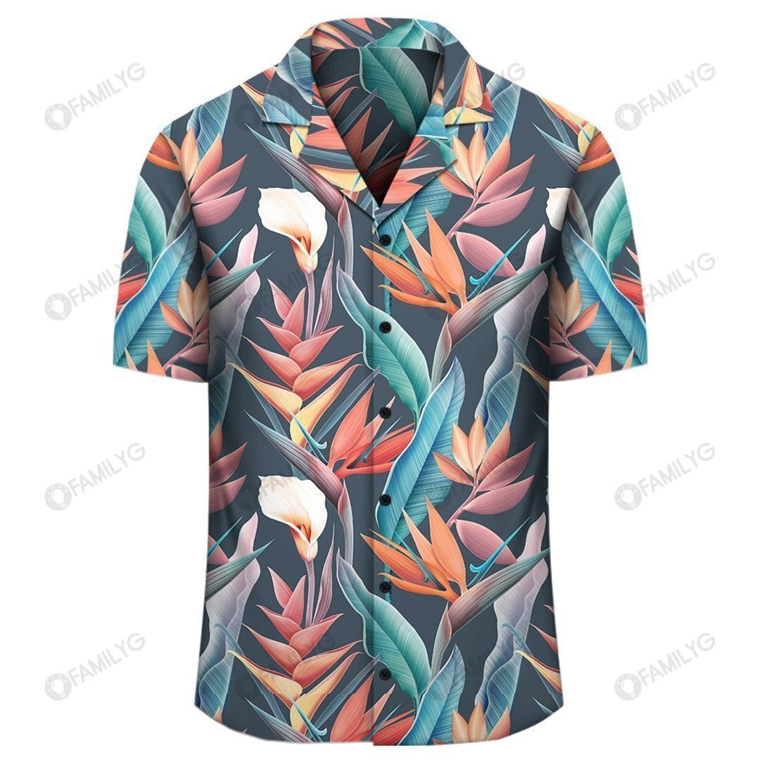 Hawaii Seamless Tropical Flower Hawaiian Summer Hawaiian Shirt, Hawaiian Shirt Gift, Christmas Gift