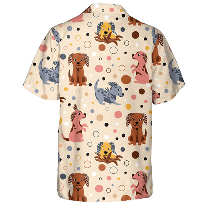 Cartoon Dog On Bubbles Isolated Background Hawaiian Shirt, Hawaiian For Gift