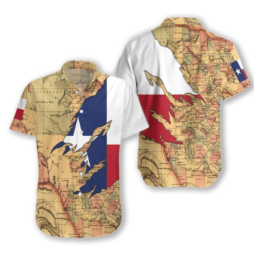 Classic Texas Peace Crazy Background Design Hawaiian Shirt,Hawaiian Shirt Gift, Christmas Gift