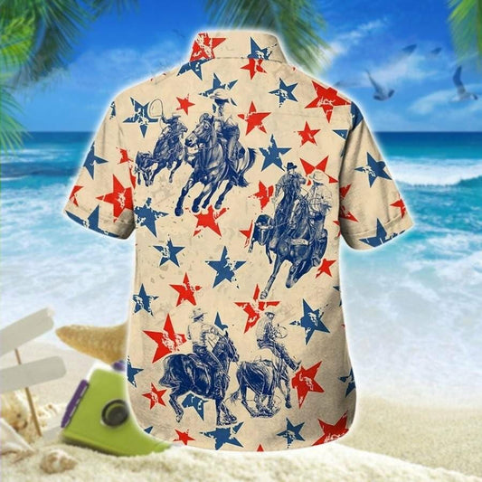 Hawaiian Aloha Shirts American Team Roping, Hawaiian Shirt Gift, Christmas Gift