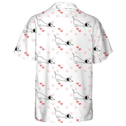 Dog Sniffing With Head Isolated Background Hawaiian Shirt,Hawaiian Shirt Gift, Christmas Gift