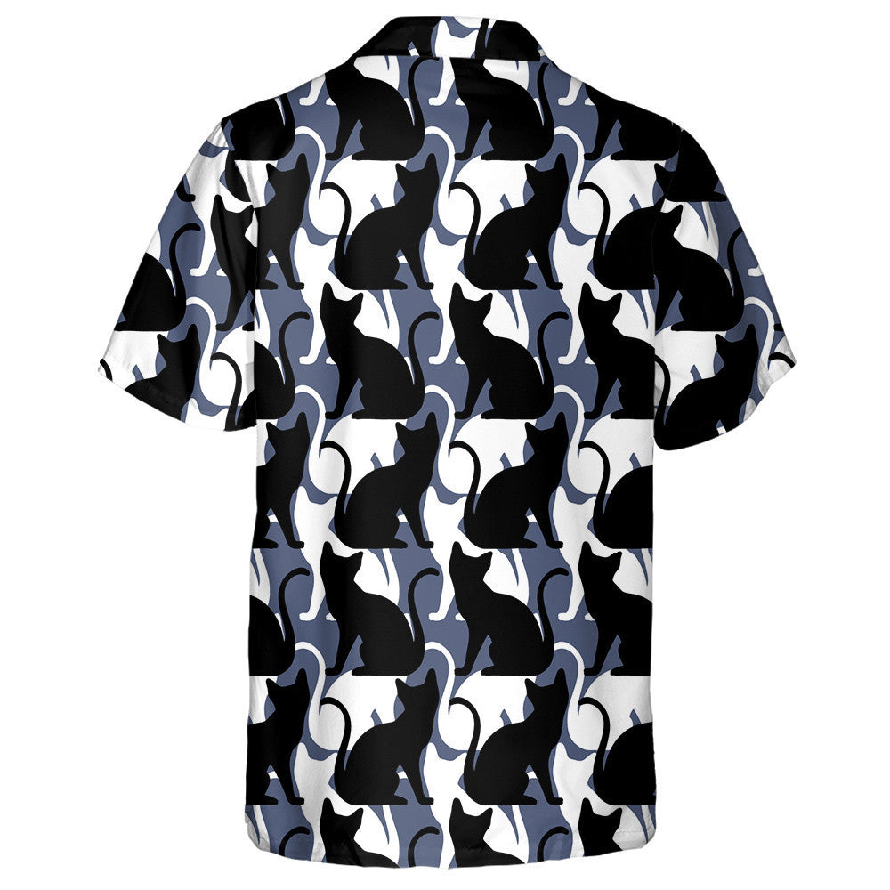 Black And White Butterfly On Pink Hawaiian Shirt, Hawaiian For Gift