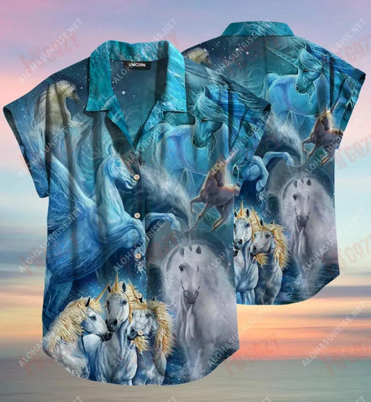 Be A Unicorn In A Field Of Horses Short Short Sleeve Shirt Vacation Hawaiian T Shirts Custom Hawaiian Shirts Funny Hawaiian Shirts, Hawaiian Shirt Gift, Christmas Gift