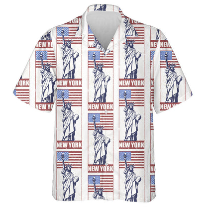 Travel Stickers The Statue Of Liberty Of New York Hawaiian Shirt, Hawaiian Shirt Gift, Christmas Gift