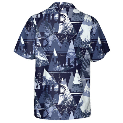 Urban Wild Mountains Camouflage Geometry Pattern Hawaiian Shirt, Hawaiian Shirt Gift, Christmas Gift