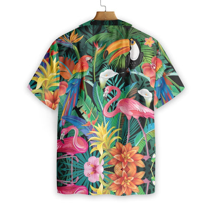 Flamingo Time Of Spring Design Hawaiian Shirt, Hawaiian Shirt Gift, Christmas Gift