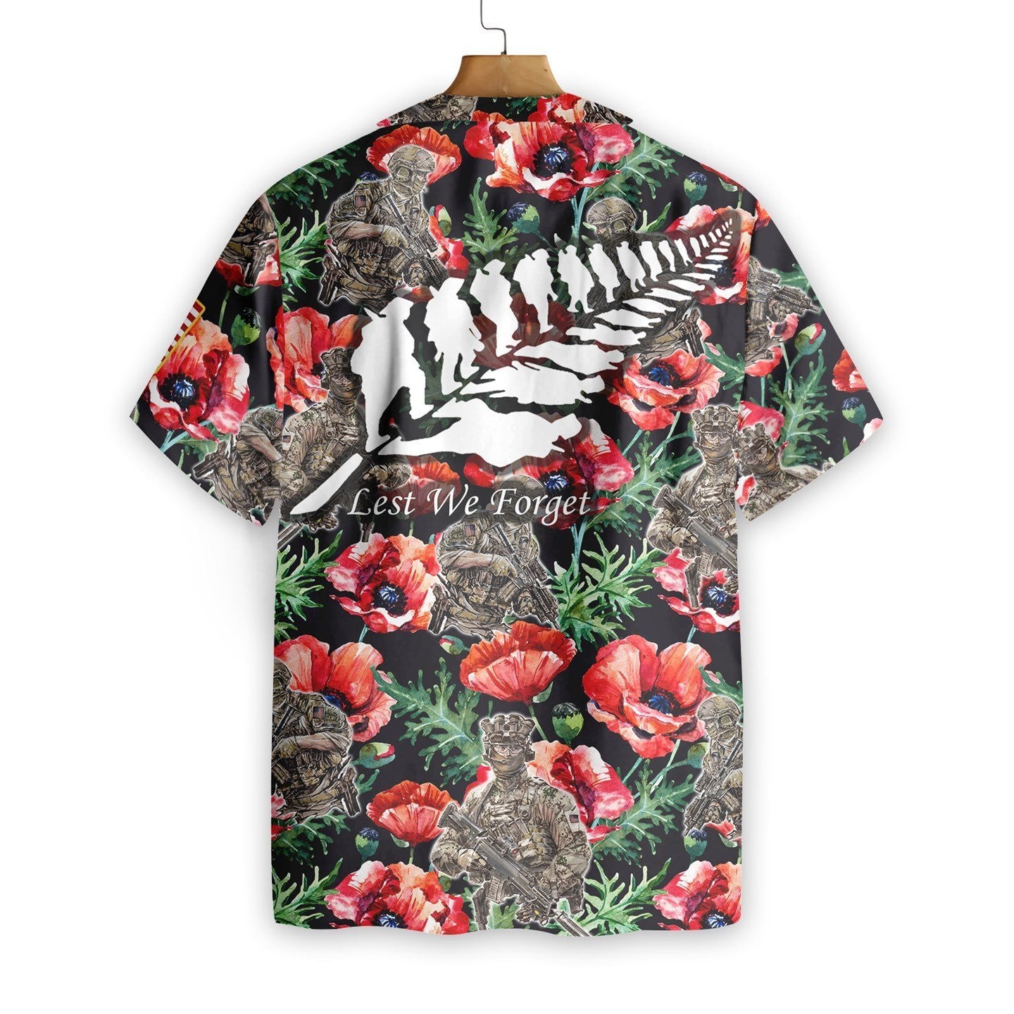 Veteran Less We Forget Vivid Flower Garden Hawaiian Shirt, Hawaiian Shirt Gift, Christmas Gift