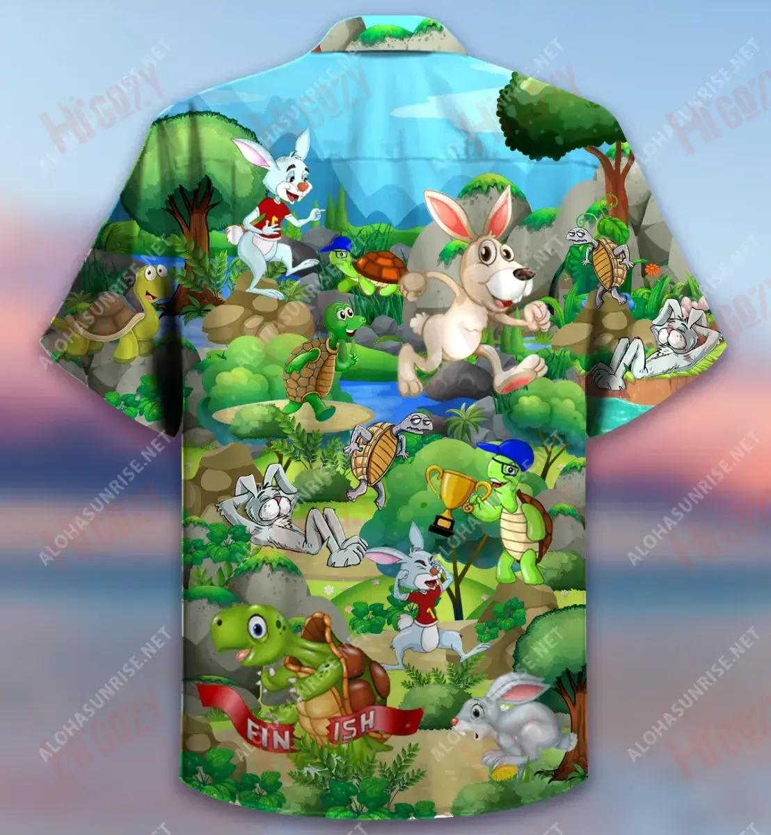 Race Between The Arrogant And The Hard-Working Short Sleeve Shirt Vacation Hawaiian T Shirts Hawaiian Crazy Shirts Funny Hawaiian Shirts, Hawaiian Shirt Gift, Christmas Gift