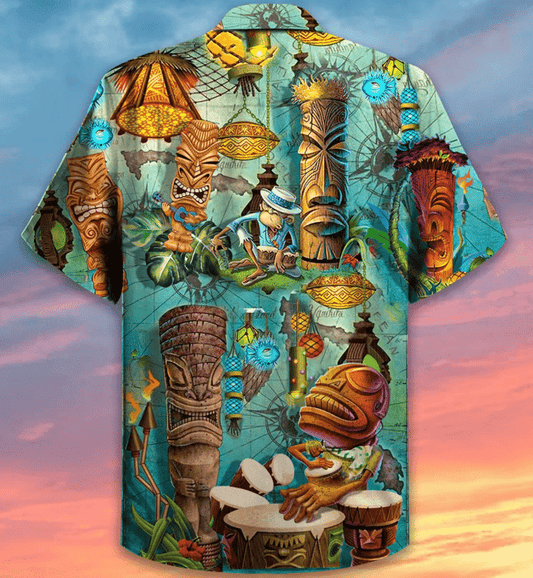 The Tiki Bar Is Open Awesome Background Design Hawaiian Shirt, Hawaiian Shirt Gift, Christmas Gift