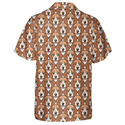 Brown Face Of Beagle Animal Design Hawaiian Shirt, Hawaiian For Gift