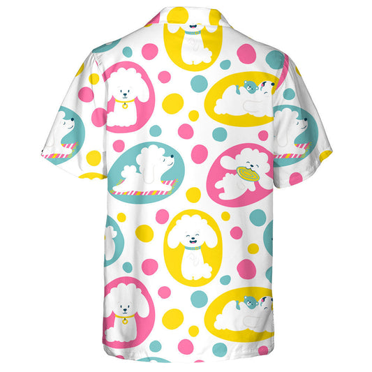 Little Poodle Dogs A Daily Routine Colorful Background Hawaiian Shirt, Hawaiian Shirt Gift, Christmas Gift